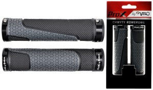 CHWYTY VELO PROX VLG-1745-12D3 130MM GEL CZARNO-SZARE SKRĘCANE
