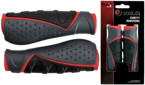 CHWYTY VELO PROX VLG-709AD3 130mm CZERWONO-CZARNO-SZARE COMFORT GEL