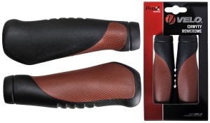 CHWYTY VELO PROX VLG-1115AD3 130mm CZARNO-BRĄZOWE COMFORT GEL