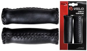 CHWYTY VELO PROX VLG-617A 127mm CZARNE COMFORT SKÓRA ECO