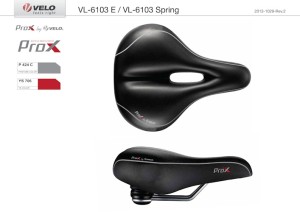 SIODEŁKO VELO  PROX  VL-6103E CZARNE  ELASTOMER, D2, ZONE FULL CUT, GEL