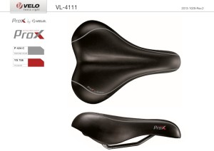 SIODEŁKO VELO  PROX  VL-4111 CZARNE  D2, ZONE CUT, GEL