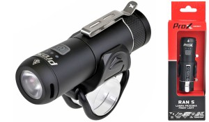 LAMPA PRZÓD PROX RAN S 700Lm, 1400mAh, USB-C, MAGNES, KLIPS, MEMORY, SAFE MODE