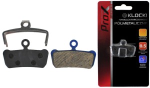 KLOCKI HAMULCA TARCZOWEGO  PROX PÓŁMETALICZNE AVID TRAIL, SRAM GUIDE BP-57&SP-57SEMI-M.