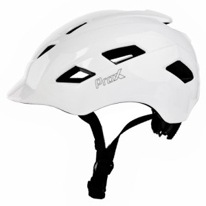 KASK PROX TOWN LED ROZM. M BIAŁY POŁYSK