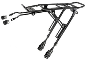 BAGAŻNIK  M-WAVE  UNIWERSALNY ALU CZARNY, REGULOWANY 20"- 29"