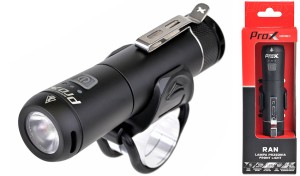 LAMPA PRZÓD PROX RAN 900Lm, 2600mAh, USB-C, MAGNES, KLIPS, MEMORY, SAFE MODE