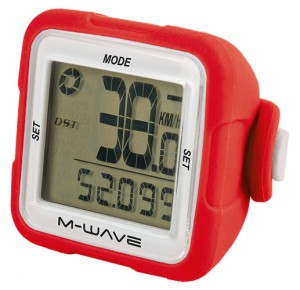 LICZNIK M-WAVE 14 F. BEZPRZEWODOWY SILIKON CZERWONY
