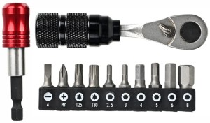 KLUCZ  PROX GRZECHOTKA KIT-16 KIESZONKOWA 90MM, POMPKA, PRZEDŁUŻKA, BITY