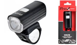 LAMPA PRZÓD PROX HEZE 400Lm, 1200mAh, USB-C, DUAL DISTANCE