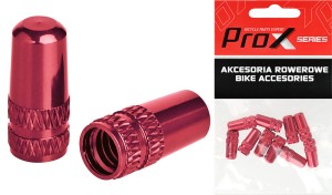 NAKRĘTKA NA ZAWÓR PROX FV-02 PRESTA CZERWONA, ALUMINIOWA