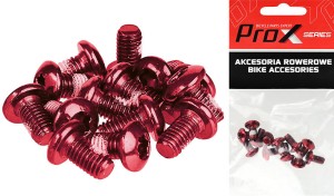 ŚRUBY PROX TARCZY HAMULCOWEJ CZERWONE M5x10MM (12 szt.)