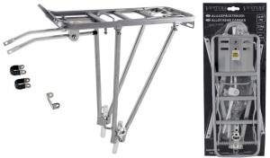 BAGAŻNIK M-WAVE ALU SREBRNY, REGULOWANY 24" - 28"