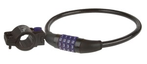 ZAMKNIĘCIE M-WAVE PĘTLA  12 X 600 MM z UCHWYTEM CZARNE SZYFR ( produkt na zamówienie )